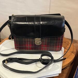 Patricia Nash Black and Red Plaid Crossbody Bag